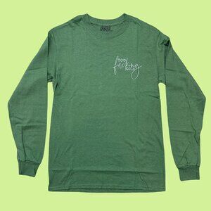 Inner Thoughts Dark Green Too‎ Cold Long Sleeve Shirt